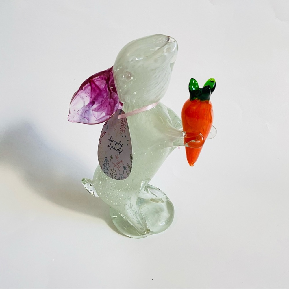 simply spring Easter ceramic glass rabbit figurine